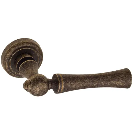 Дверная ручка на круглом основании Fratelli Cattini \"FOGGIA\" D1-BA античная бронза