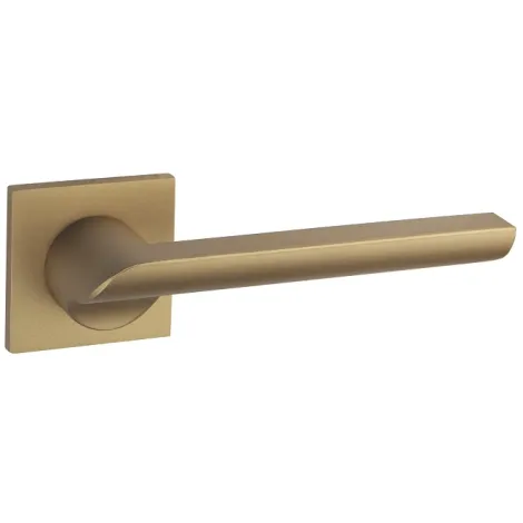 Дверная ручка на квадратном основании Fratelli Cattini \"WOO\" 8FS-BS матовая латунь