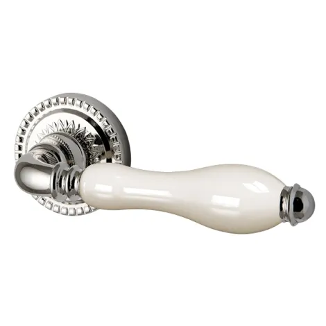 Дверная ручка на круглом основании Armadillo Silvia CL1 SILVER-925/LWP-109 серебро 925