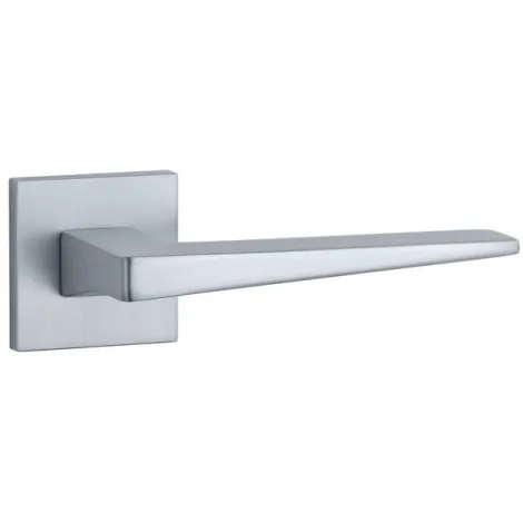 Дверная ручка на квадратном основании STILE EDA Q SLIMM 7mm PSC матовый хром