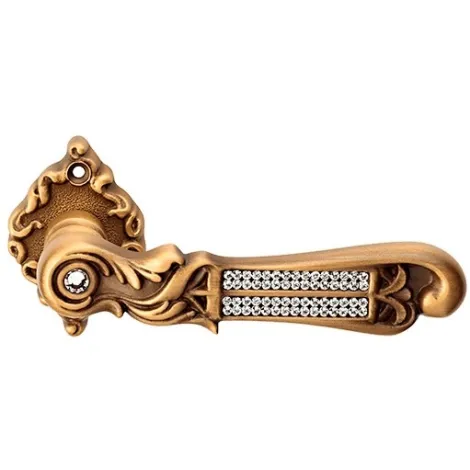 Дверная ручка на круглом основании Linea Cali TIFFANY mesh 1307/018 PM бронза матовая