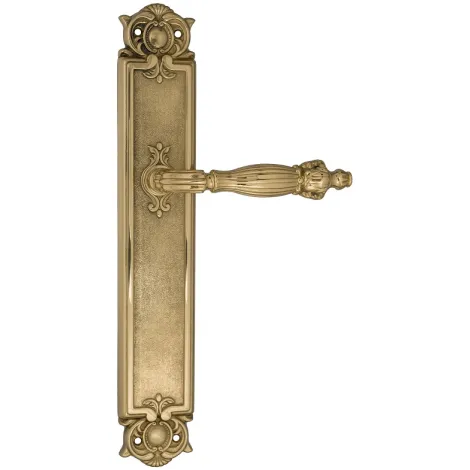 Дверная ручка Venezia \"OLIMPO\" на планке PL97 полированная латунь