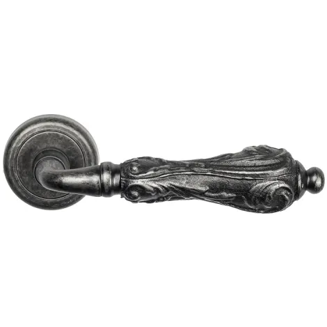 Дверная ручка на круглом основании Venezia \"MONTE CRISTO\" D1 античное серебро