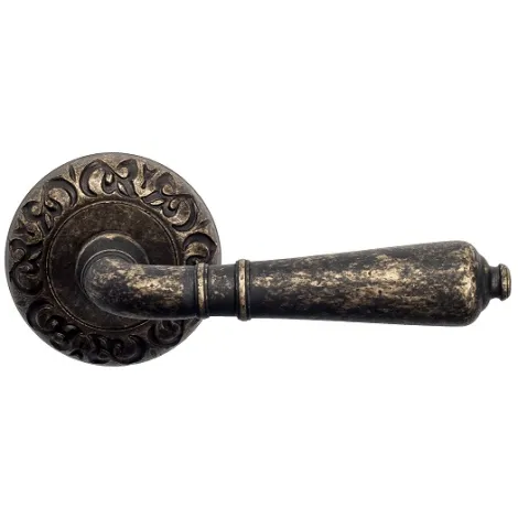 Дверная ручка на круглом основании Venezia \"VIGNOLE\" D4 античная бронза