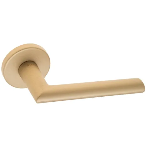 Дверная ручка на круглом основании Fratelli Cattini \"LINEA 2\" 7.7-KD золото крайола