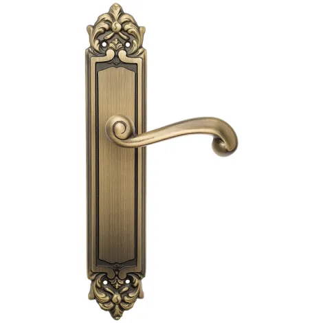 Дверная ручка Venezia \"CARNEVALE\" на планке PL96 матовая бронза