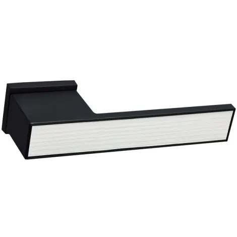 Дверная ручка на прямоугольном основании Fratelli Cattini \"COSMO NATURA RIVA\" 6-NM матовый черный