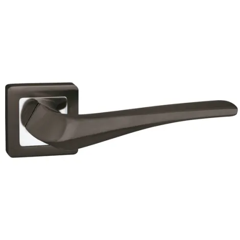 Дверная ручка на квадратном основании Punto K.QR52.METEOR (METEOR QR) GR/CP-23 графит/хром