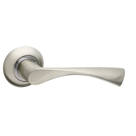 Дверная ручка на круглом основании Fuaro R.RM54.PRIMA (PRIMA RM) SN/CP-3 матовый никель/хром