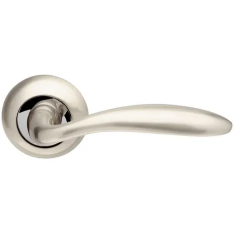 Дверная ручка на круглом основании Armadillo Virgo LD57-1SN/CP-3 матовый никель/хром