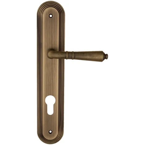 Дверная ручка на планке Fratelli Cattini \"TOSCANA\" CYL PL288-BY матовая бронза