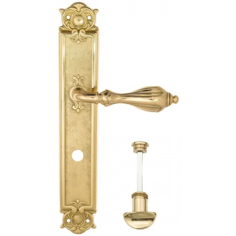 Дверная ручка Venezia \"ANAFESTO\" WC-2 на планке PL97 полированная латунь