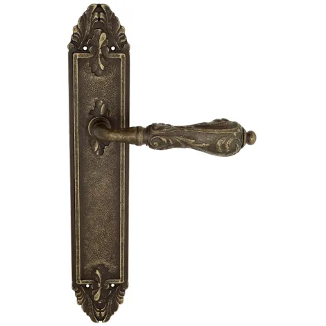 Дверная ручка Venezia \"MONTE CRISTO\" на планке PL90 античная бронза