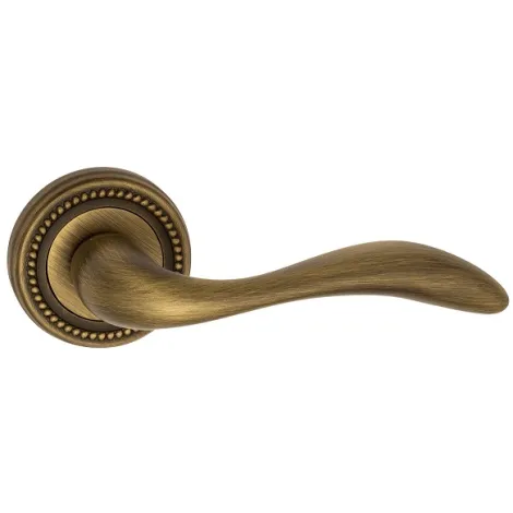 Дверная ручка на круглом основании Venezia \"ALESSANDRA\" D3 матовая бронза