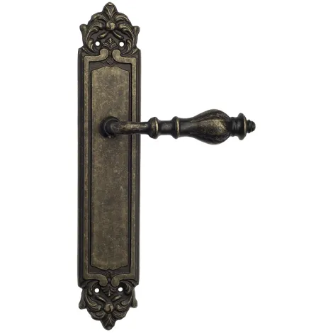 Дверная ручка Venezia \"GIFESTION\" на планке PL96 античная бронза