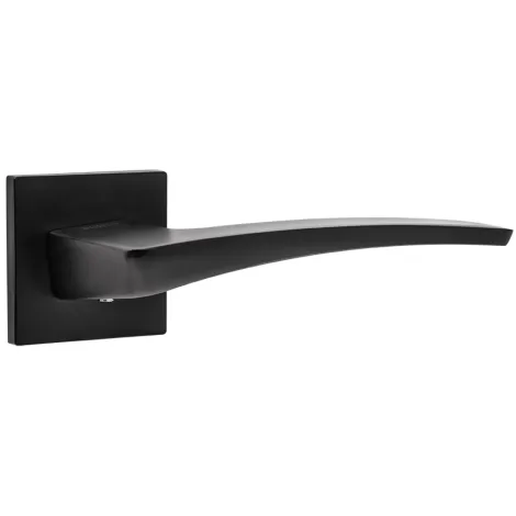 Дверная ручка на квадратном основании Punto раздельная K.ARC.Q52.LOTUS BL-24 черный