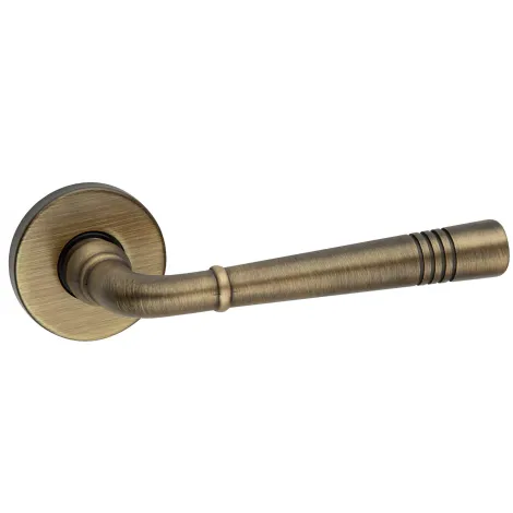 Дверная ручка на круглом основании Fimet Calliope 151/273 F43 сатинированная бронза