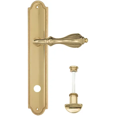 Дверная ручка Venezia \"ANAFESTO\" WC-2 на планке PL98 полированная латунь