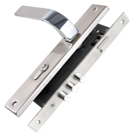 Замок врезной Punto цилиндровый с защёлкой в комплекте с ручкой LOCKSET90.ORION.4585-3 (KIT P90 4585/3 ORION) SN/CP матовый никель/хром