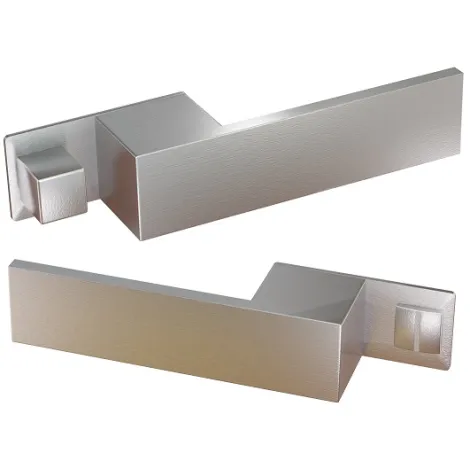 Дверная ручка на прямоугольном основании Fratelli Cattini \"NM-368\" 4-CS матовый хром