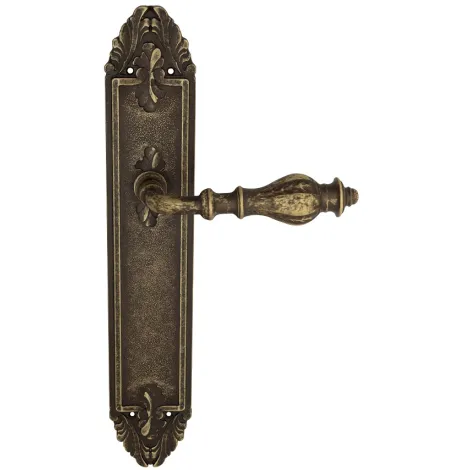 Дверная ручка Venezia \"GIFESTION\" на планке PL90 античная бронза
