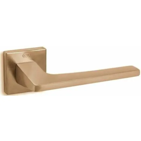 Дверная ручка на квадратном основании CONVEX (Греция) 1495-матовое золото