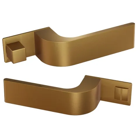 Дверная ручка на прямоугольном основании Fratelli Cattini \"NM-612\" 4-KD золото крайола