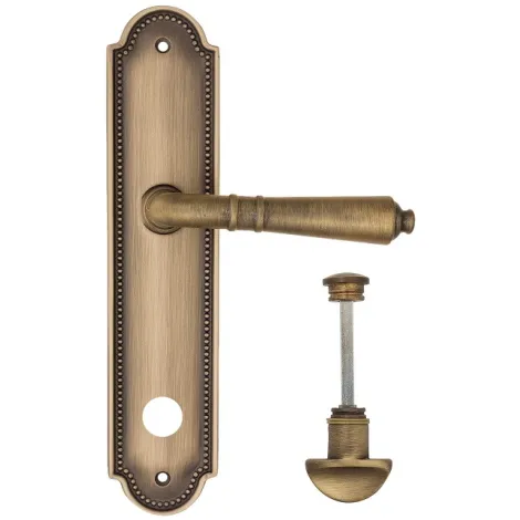 Дверная ручка на планке Fratelli Cattini \"TOSCANA\" WC-2 PL248-BY матовая бронза