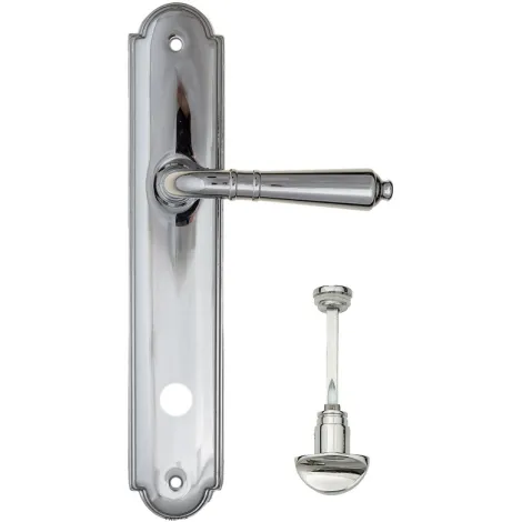 Дверная ручка на планке Fratelli Cattini \"TOSCANA\" WC-2 PL257-CR полированный хром