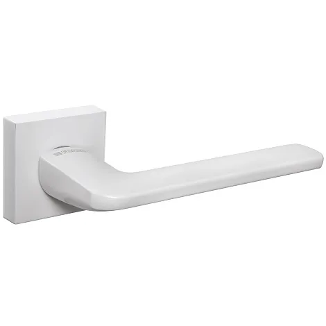 Дверная ручка на квадратном основании Fuaro K.DM51.FLOW (FLOW DM) WH-19 белый