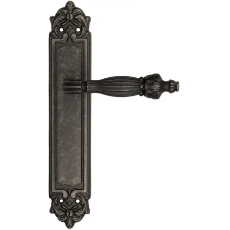 Дверная ручка Venezia \"OLIMPO\" на планке PL96 античное серебро