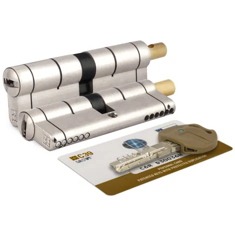 Цилиндровый механизм Mottura под вертушку C39F364601C5 (82 мм/31+10+41), МАТ.НИКЕЛЬ