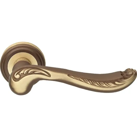 Дверная ручка на круглом основании Linea Cali LADY 1390/113 BP бронза матовая