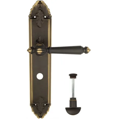 Дверная ручка Venezia \"PELLESTRINA\" WC-2 на планке PL90 темная бронза