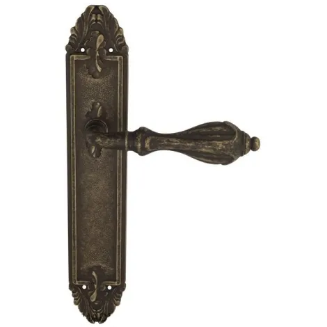 Дверная ручка Venezia \"ANAFESTO\" на планке PL90 античная бронза
