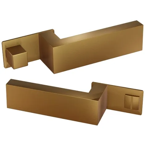 Дверная ручка на прямоугольном основании Fratelli Cattini \"NM-599\" 4-KD золото крайола