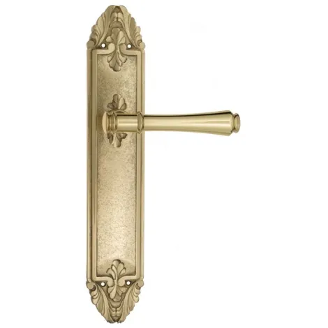 Дверная ручка Venezia \"CALLISTO\" на планке PL90 полированная латунь