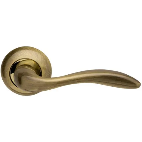 Дверная ручка на круглом основании Armadillo Selena LD19-1AB/GP-7 бронза/золото