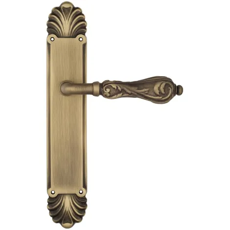 Дверная ручка Venezia \"MONTE CRISTO\" на планке PL87 матовая бронза