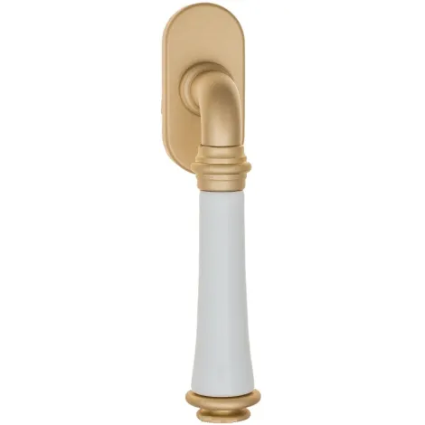 Ручка оконная Fratelli Cattini \"GRACIA CERAMICA BIANCO\" FW 7-BS матовая латунь