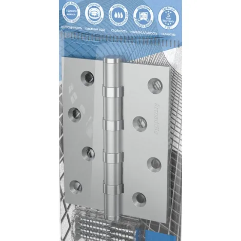 Петля универсальная Armadillo IN4500UC-BL CP 102x75x3 INOX304 хром БЛИСТЕР