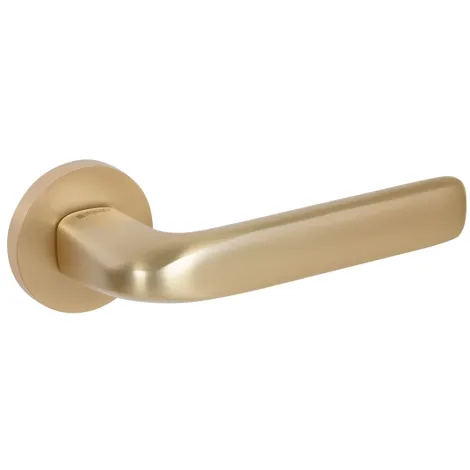 Дверная ручка на круглом основании Fuaro R.RLR52.PRIDE SSG-39 сатинированное золото