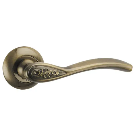 Дверная ручка на круглом основании Punto R.TL54.RUMBA (RUMBA TL) ABG-6 зеленая бронза