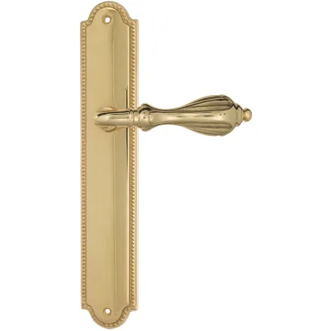 Дверная ручка Venezia \"ANAFESTO\" на планке PL98 полированная латунь