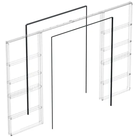 Комплект для обрамления пенала для двухстворчатой двери Armadillo SLD.Comfort-PENAL frame 1800/2900 BL