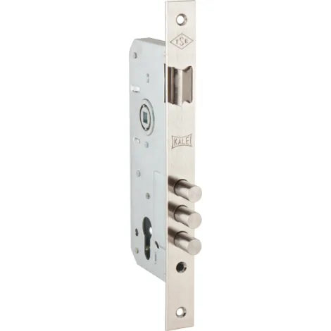 Корпус врезного замка с защелкой Kale Kilit 152/3MR (45 mm) w/b (никель)