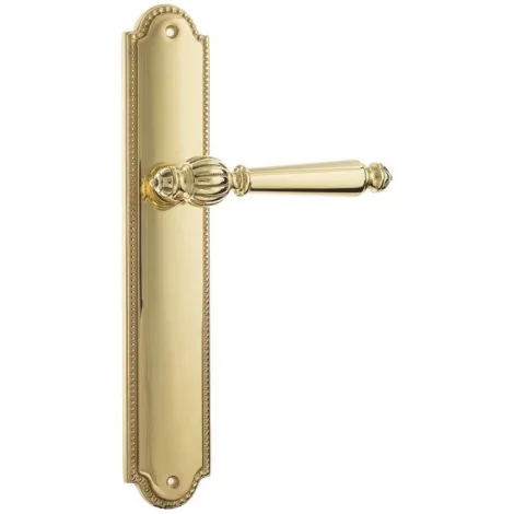 Дверная ручка Venezia \"PELLESTRINA\" на планке PL98 полированная латунь