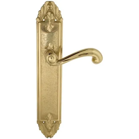 Дверная ручка Venezia \"CARNEVALE\" на планке PL90 полированная латунь