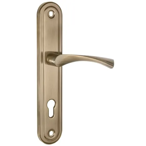 Дверная ручка на планке Punto HANDLE90.CRONA.04-85 (P90 8504 CRONA) AB бронза