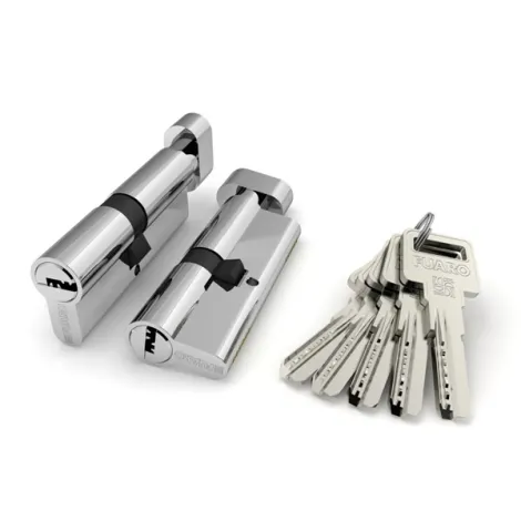 Цилиндровый механизм с вертушкой (R602/90) R6002Knob90(45+10+35) CP хром 5Key с вертушкой